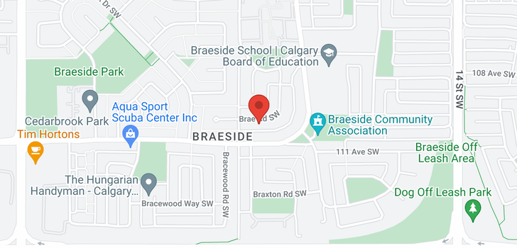map of 11024 BRAE RD SW